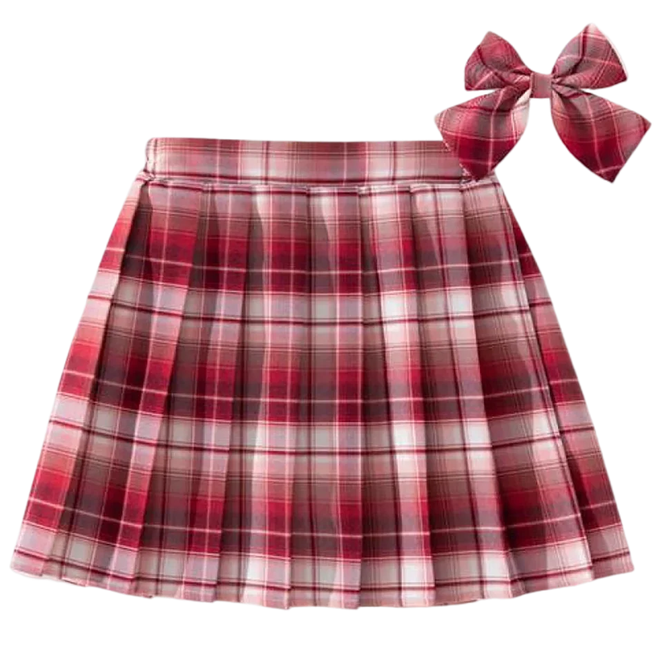 Summer Baby Toddler Children Clothing School Uniform Plaid Girls Skirt Bottoming Princess Pleated Skirts Kids Short SKirt