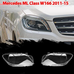 Car Headlight Headlamp Lampshade Glass Lens Case Protective Shell Cover For Mercedes-Benz ML Class W166 Pre-facelift 2011-2015