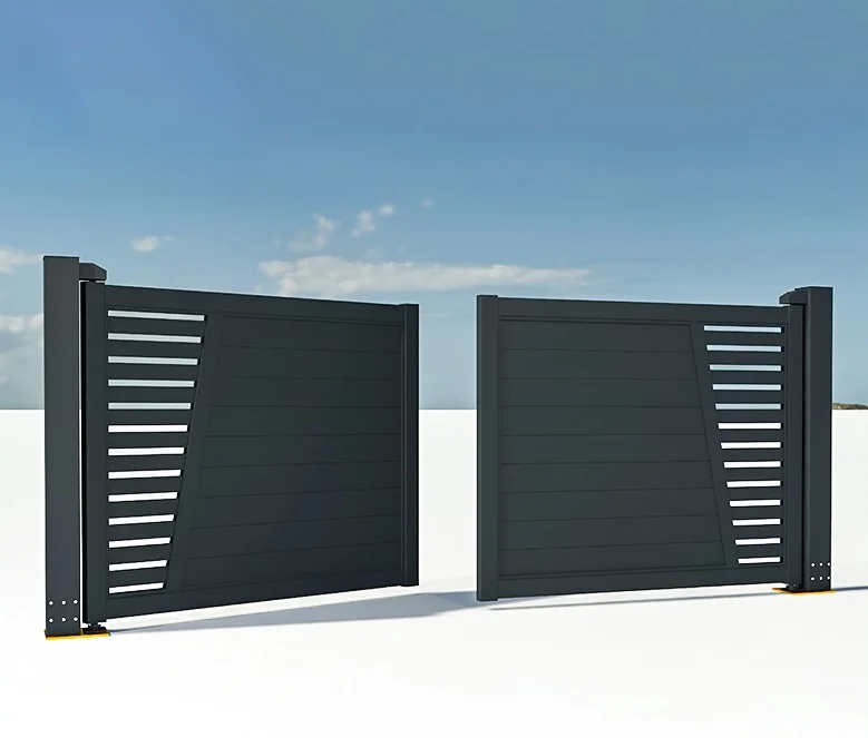 Electric Estate Gate  Aluminum Sliding Driveway Entrance Automatic Security Outdoor