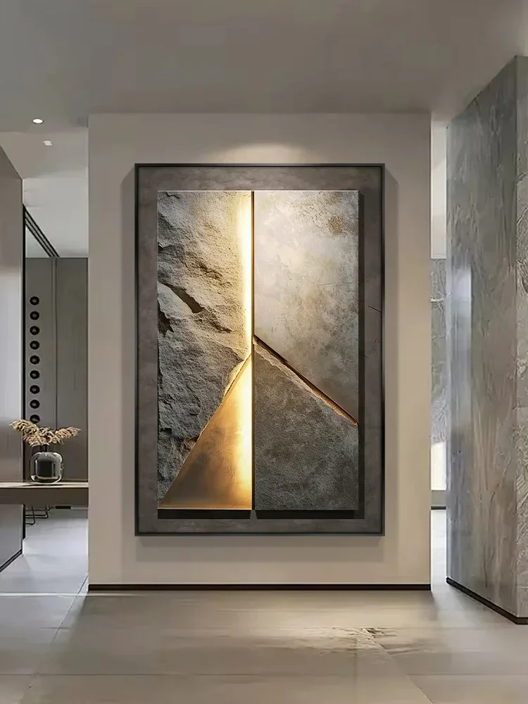 2025 New Rock Textured LED Ceramic Wall Lamp For Interior Decoration Living Room Corridor Dining Room Home Decoration Mural Lamp