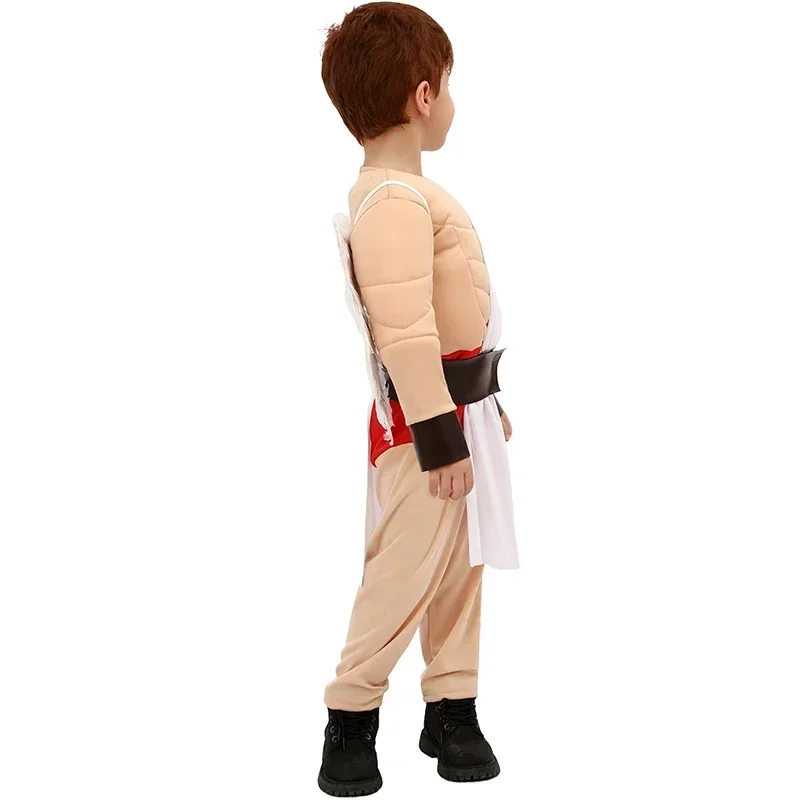 EE01 Mono de Ángel musculoso para chico con ala, disfraz de Cupido para niño pequeño del Día de San Valentín y 0Ww