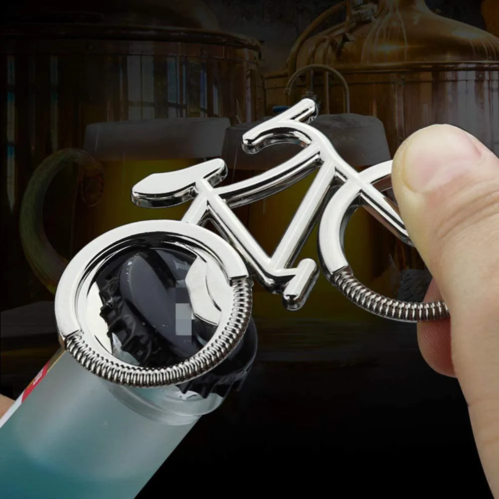 20Pcs/Lot Metal Beer Bottle Opener Cute Bike Bicycle Keychain Key Rings for Bottle Openers Creative Gift for Cycling