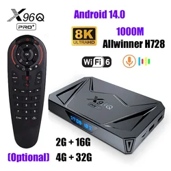 X96 Q PRO+ 4GB 32GB Android 14 Smart TV Box Allwinner H728 Quad Core 8K 1000M LAN Wifi6 X96Q Pro Plus Set top box 2GB 16GB