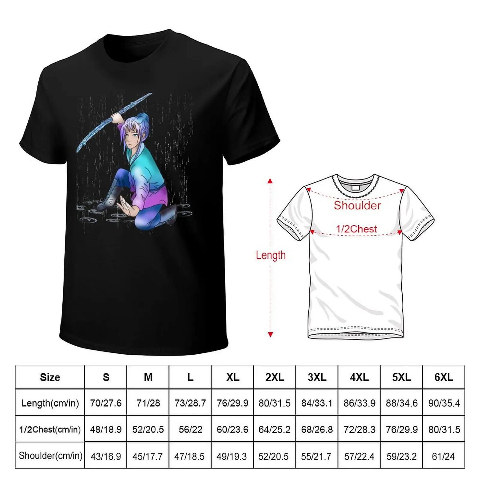 Kung fu druid in the rain T-Shirt t shirt for man 100 percent cotton T-Shirt