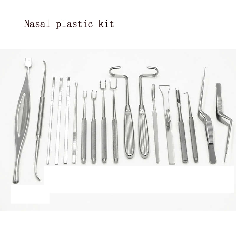 Rhinoplasty instrument set 18-piece combination kit Nose Joseph stripper nose bone knife bone chisel double claw retractor