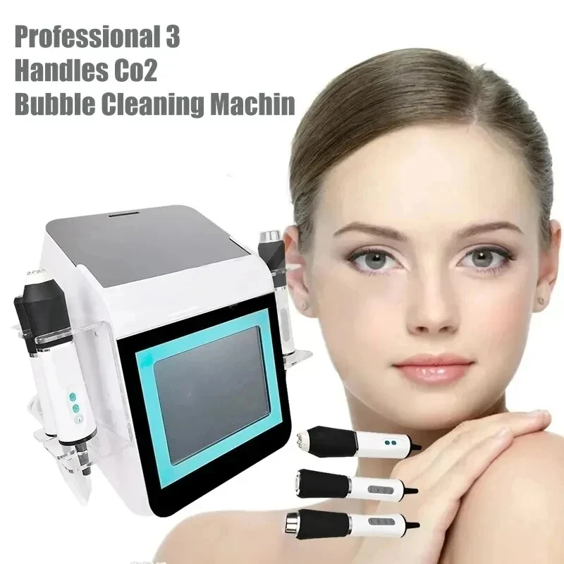 Newest 3 In 1 CO2 Oxygen Bubble Machine With UV RF Ultrasonic Skin Tightening Exfoliate Multi Functional Skin Care Beauty Device