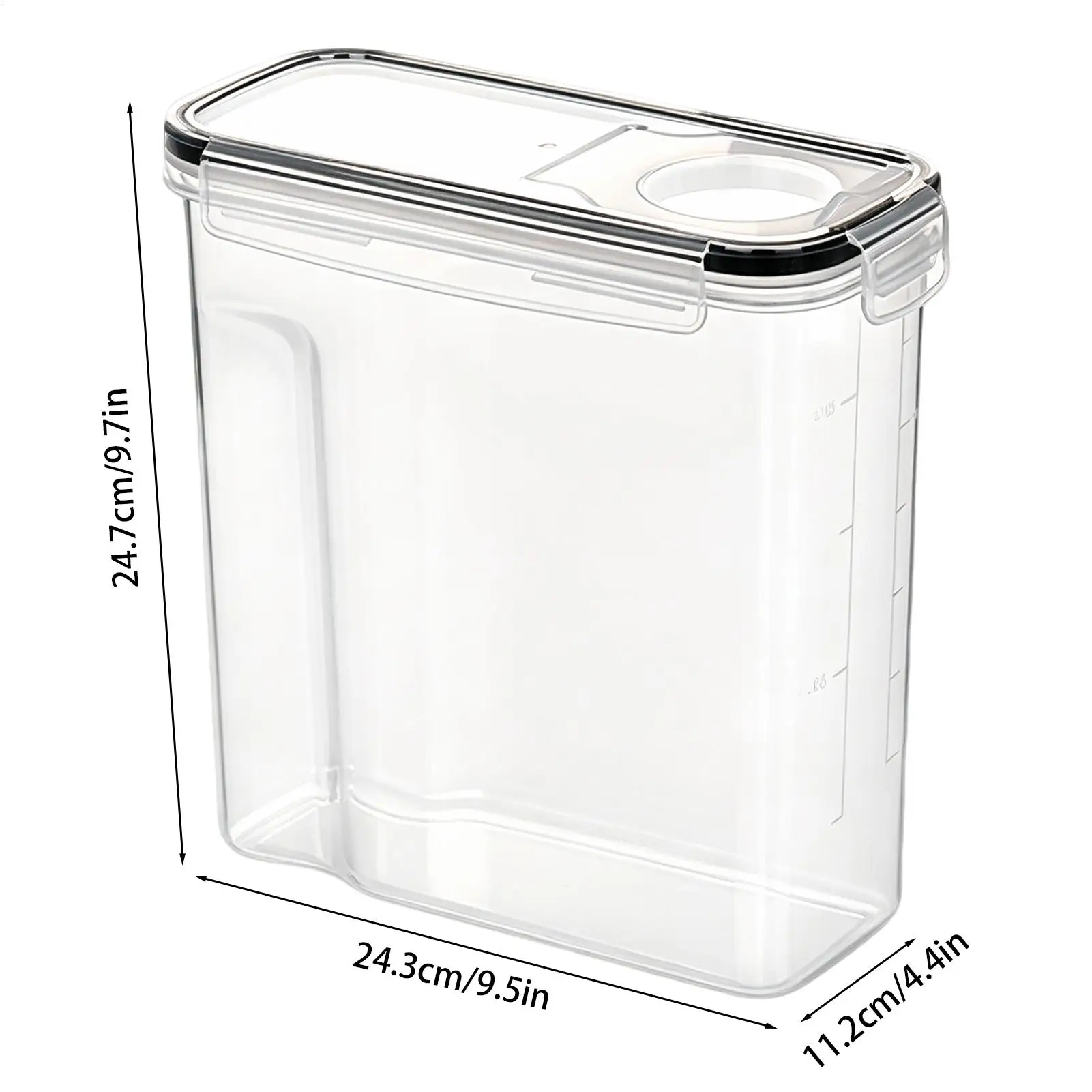 Sealed Grain Dispenser Food Storage Container 4L Airtight Moisture Proof Reusable Organizer Canister For Kitchen Pantry Dry Food view 6