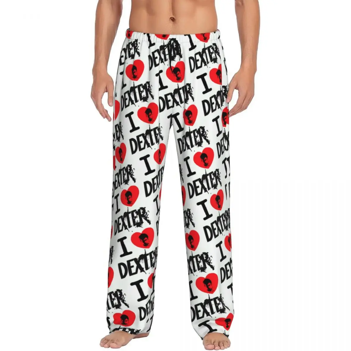 

Custom Dexter Morgan Pajama Pants Men's Movie Lounge Sleep Drawstring Sleepwear Bottoms with Pockets