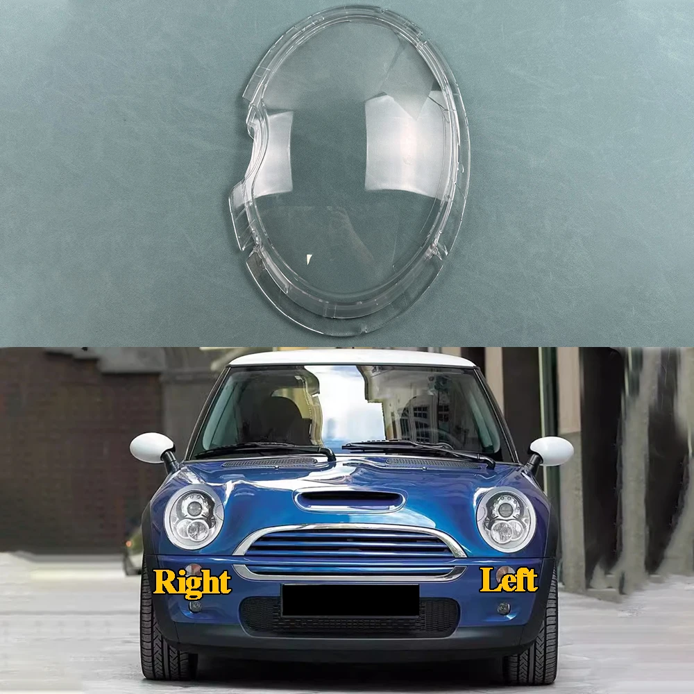 

For BMW MINI 2004 2005 2006 High Headlights Cover Transparent Lamp Shade Headlamp Shell Plexiglass Replace Original Lampshade