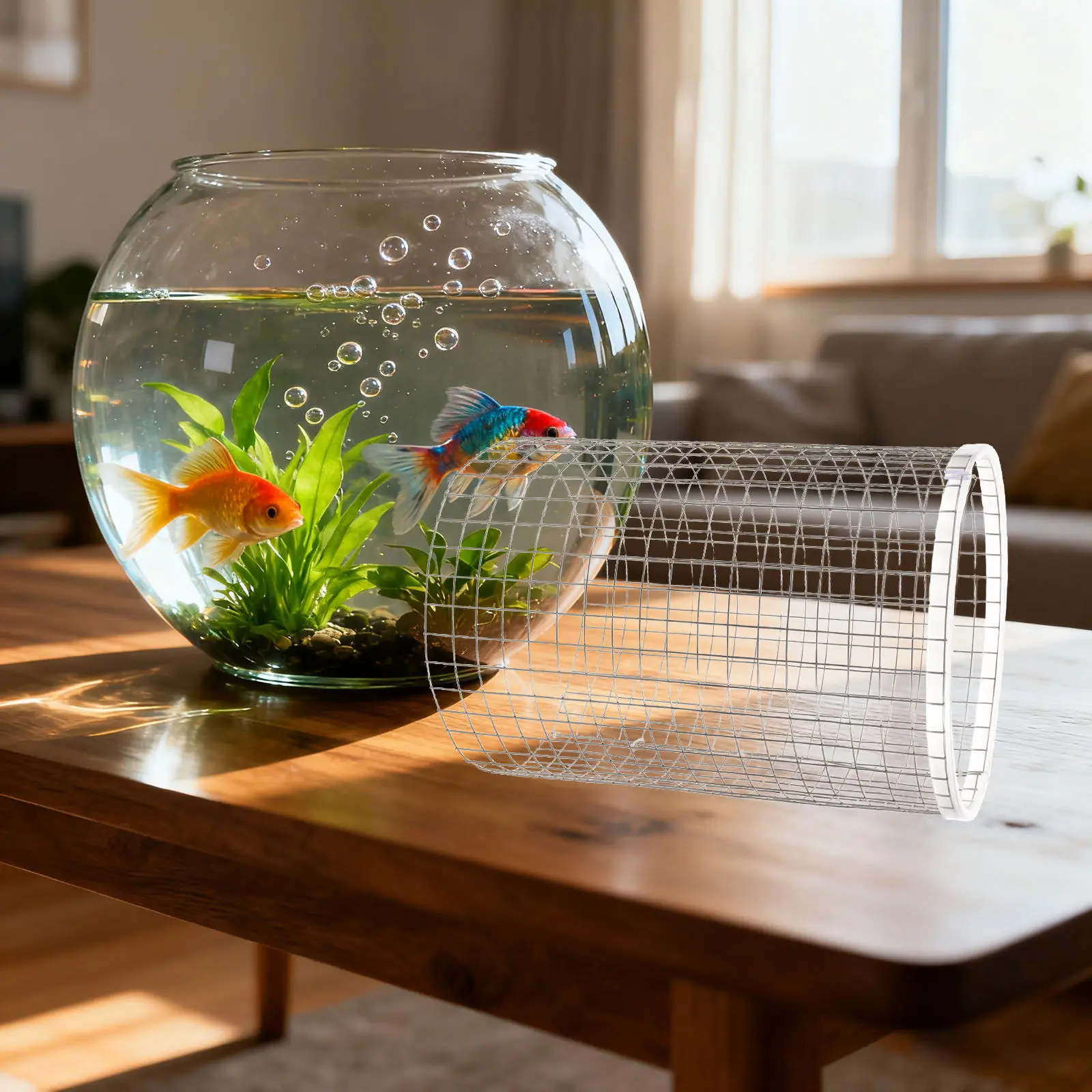 Angelfish Breeding Cone Net Aquarium Spawning Isolation Grid Fish Tank Fish Egg Protection Breeding Barrel Net Shrimp Hatch