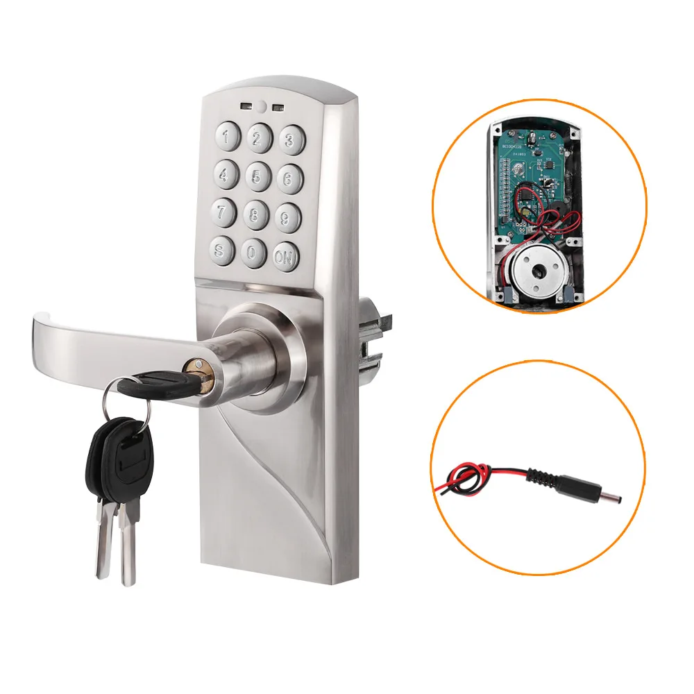 

Security Electronic Cylinder Knob Keyless Access Door Lock with Handle Smart Password Door Lock for Office Apartment Home Hotel