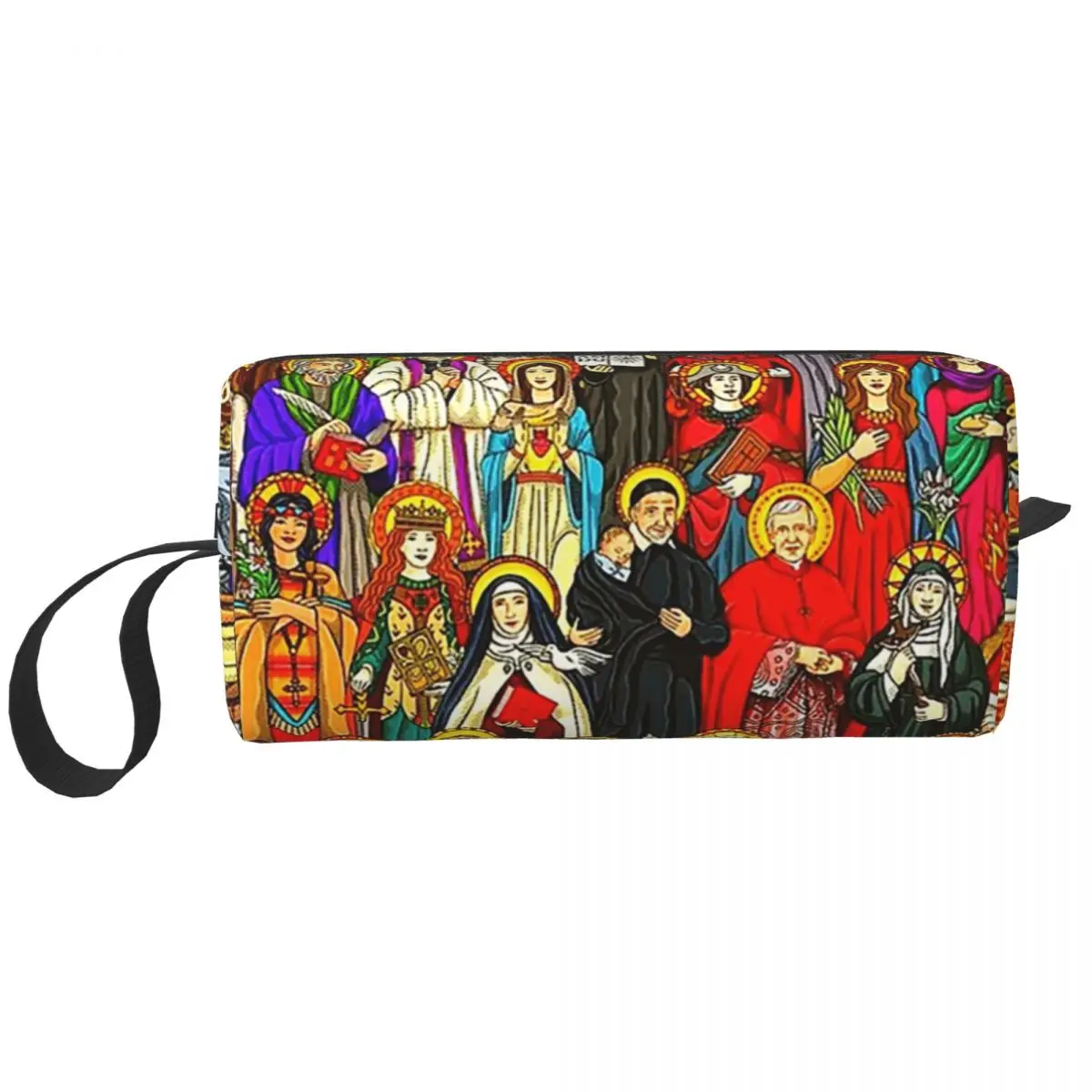 Saints, All Saints, Catholic Saints Makeup Bag Cosmetic Storage Dopp Kit Toiletry Cosmetic Bag Women Beauty Travel Pencil Case