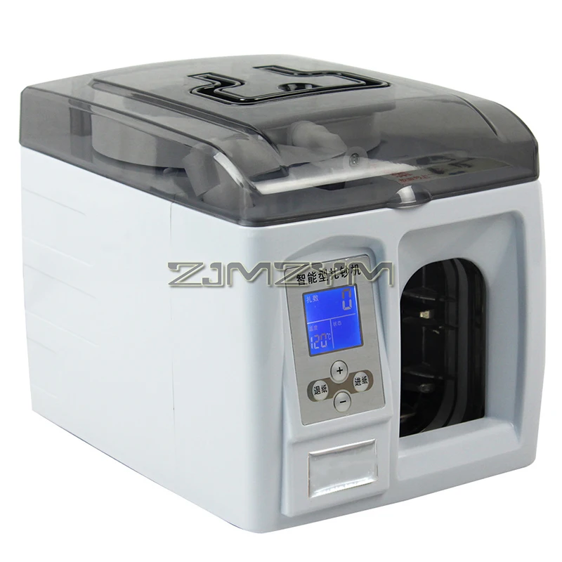 Automatic Banknote Bundling Machine Self Sealing Currency Strapping Machine Money Bill Wrapper for Bank, 220V/ 110V