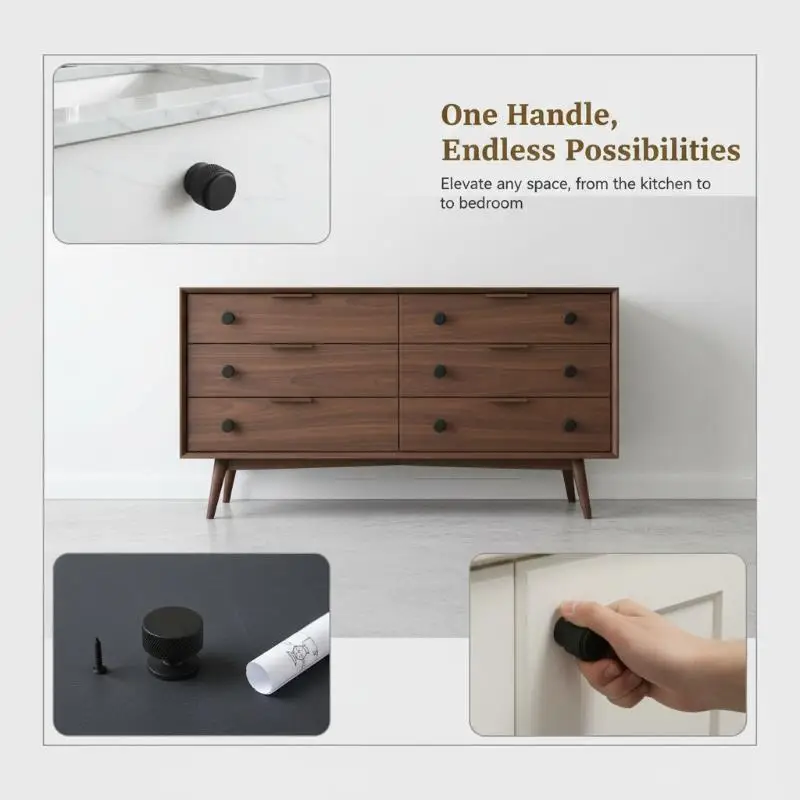 Simple Round Drawer Knobs In Various Shapes Aluminum Alloy Furniture Handles Kitchen Cabinet Handles Decorative Hardware