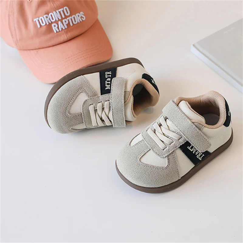 2024 New Autumn Children Shoes For Boys Leather Girls Casual Shoes Non-slip Fashion Toddler Kids Sneakers EU 22-30