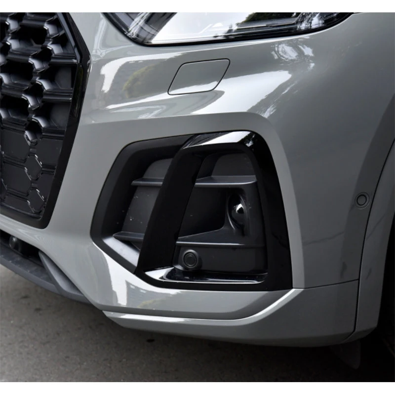 Auto Left Right Front Bumper Fog Light Grille Grill Cover with ACC Hole for Audi Q5 SQ5 S-Line Sline Sport 2021 2022 2023