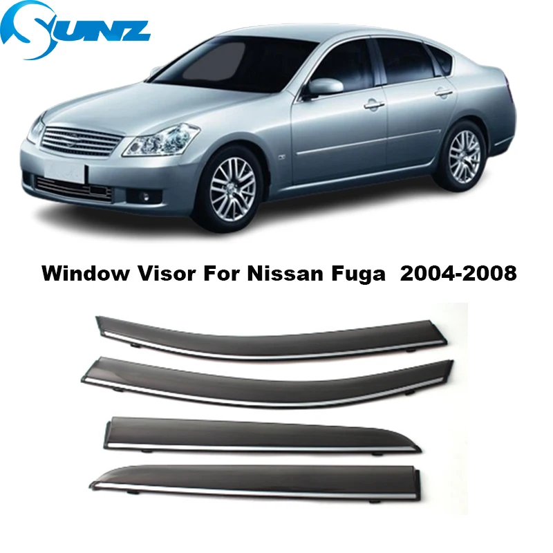 

Side Window Deflector For Nissan Fuga MK1/Y50 2004 2005 2006 2007 2008 Weathershields Window Visor Vent Shades Sun Rain Guard