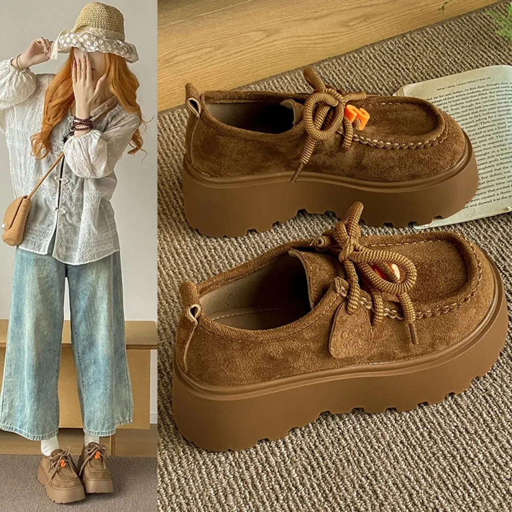 

Women's Loafers, 2025 New Style Platform Heightening Front-covered Slippers, Retro Women's Casual