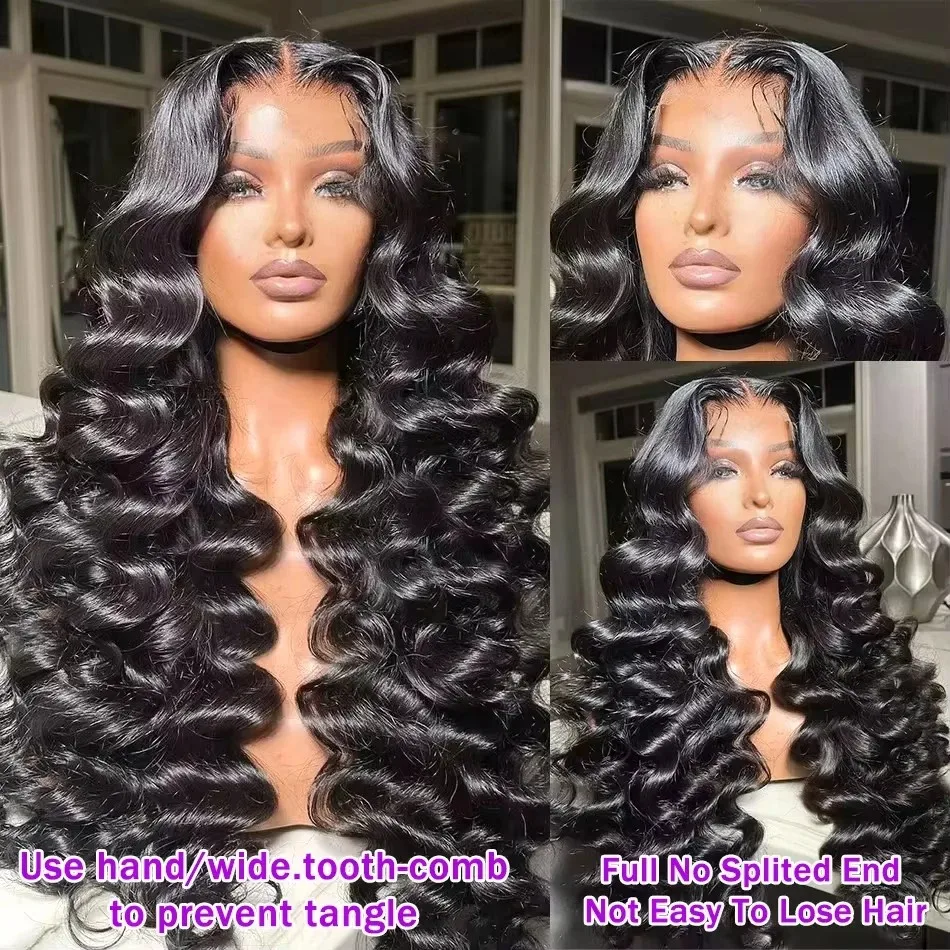 IRoshion, pelucas de cabello humano con encaje Frontal HD 13x6 ondulado suelto de 30 pulgadas, pelucas brasileñas de 220% onduladas profundas, peluca Frontal de encaje 13x4 para mujeres