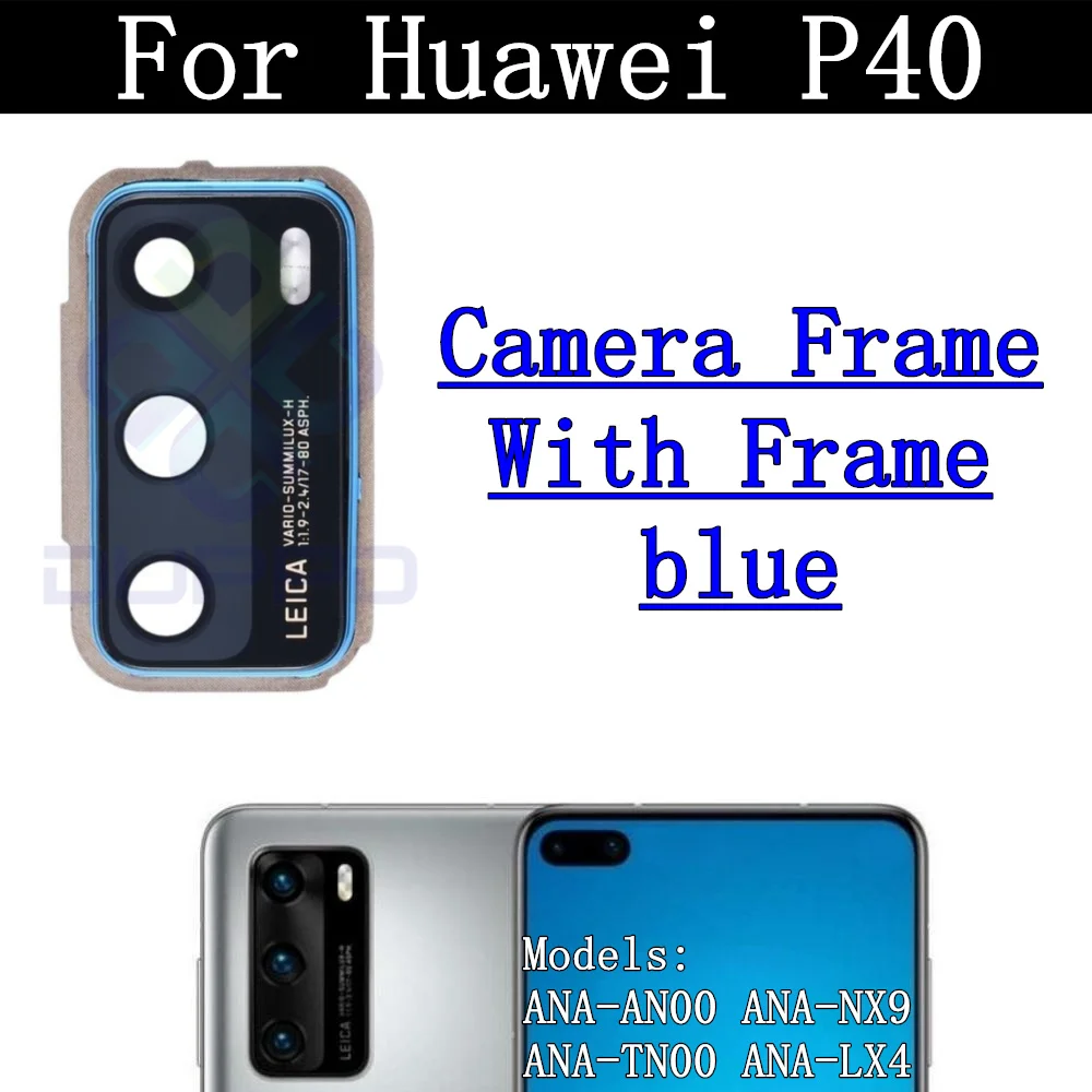 Original Front Main Back Camera Flex Cable For Huawei P40 Rear Camera Lens Cover+ Camera Frame Holder Phone Parts