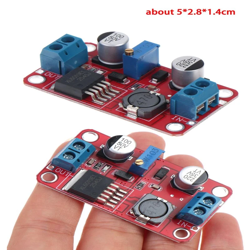 1Pcs XL6019 IC Powered  5A DC-DC Step Up Power Module Boost Volt Converter 3.3V-35V To XL6019 Adjustable Output Regulator