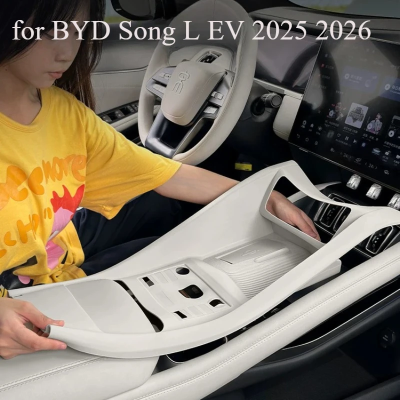 

Silence Center Console Wireless Charger Silicone Protection Mat for BYD Song L EV 2025 2026, Anti-Slip Non-Skid Pad