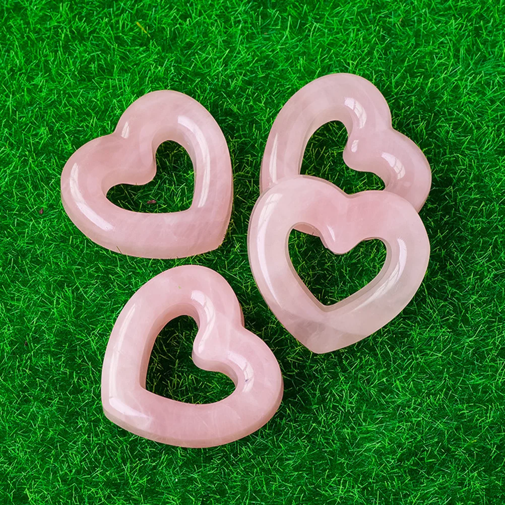 

Natural Crystal Stone Hollow Heart Shaped Decor Exquisite Desktop Ornament Positive Energy Heart Crystal Gift