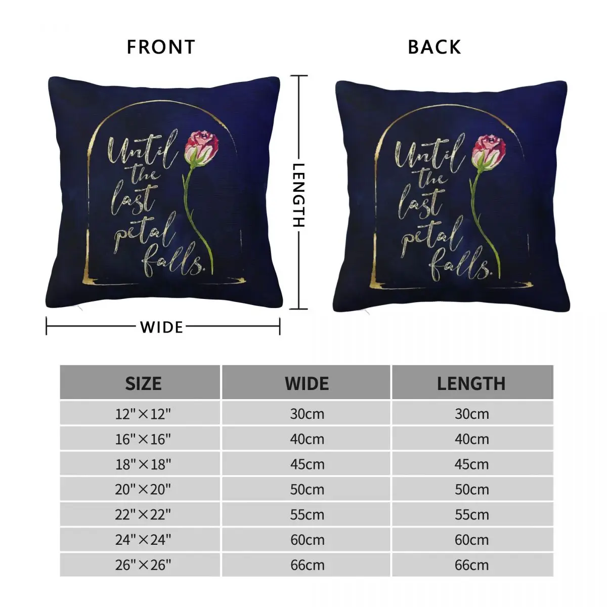 Until The Last Petal Falls Rose Square Pillowcase Polyester Linen Velvet Pattern Decorative Throw Pillow Case Home Cushion Cover