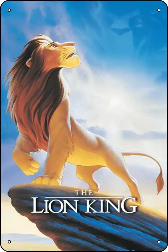 The Lion King (1994) Movie Plaque Poster Metal Tin Sign  Vintage Retro Wall Decor