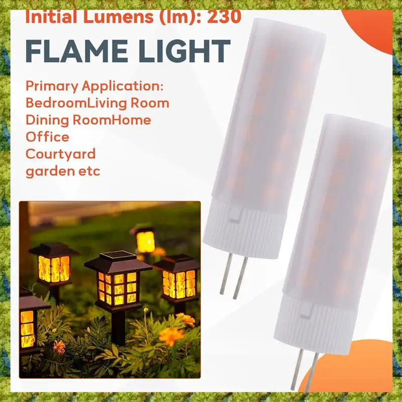 

UISN 2Pcs 3W 230 Lm G4 LED Corn Lights 36 Leds SMD 2835 Flame Effect Warm White DC 12V ( Warm White, DC12V)