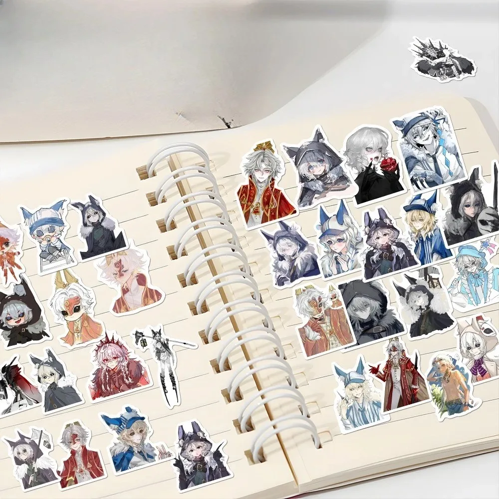 54 pçs jogo identidade v personagem anime adesivos decorativos desktop skate caso de telefone bagagem geladeira manuais