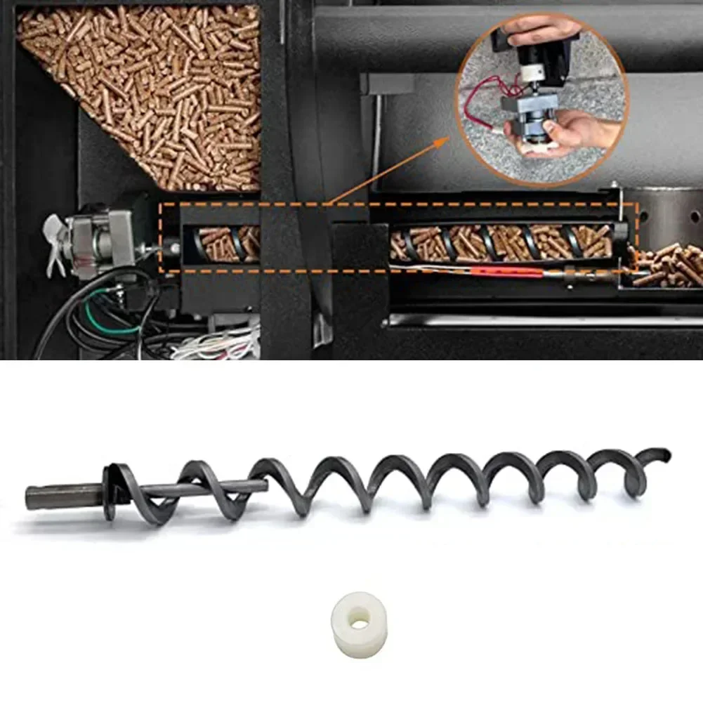 Enhanced Feeding Efficiency With 39cm Auger Shaft Screw And Nylon Brushing Set Compatible With For Traeger Pellet Grills