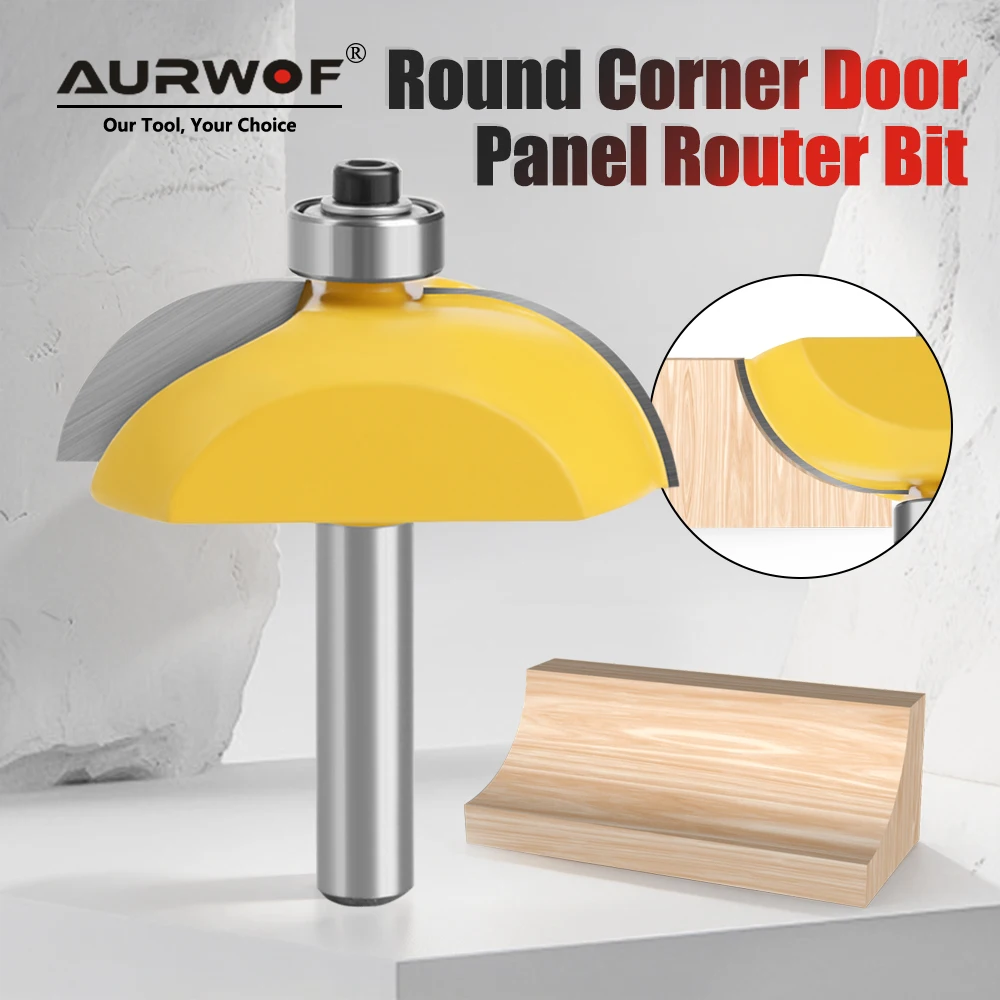AURWOF 8mm Shank Classical Reversible Stile & Rail Router Bit Milling Cutter For Wood Door Knife Woodworking Tools Woodworking