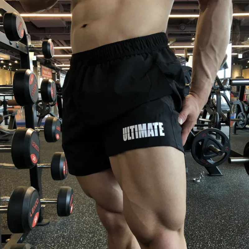 Men's Quick Dry Gym Shorts Breathable Waist 5 In Workout Bottoms Drawstring Stretch Bodybuilding Training Pants Summer Plus Size