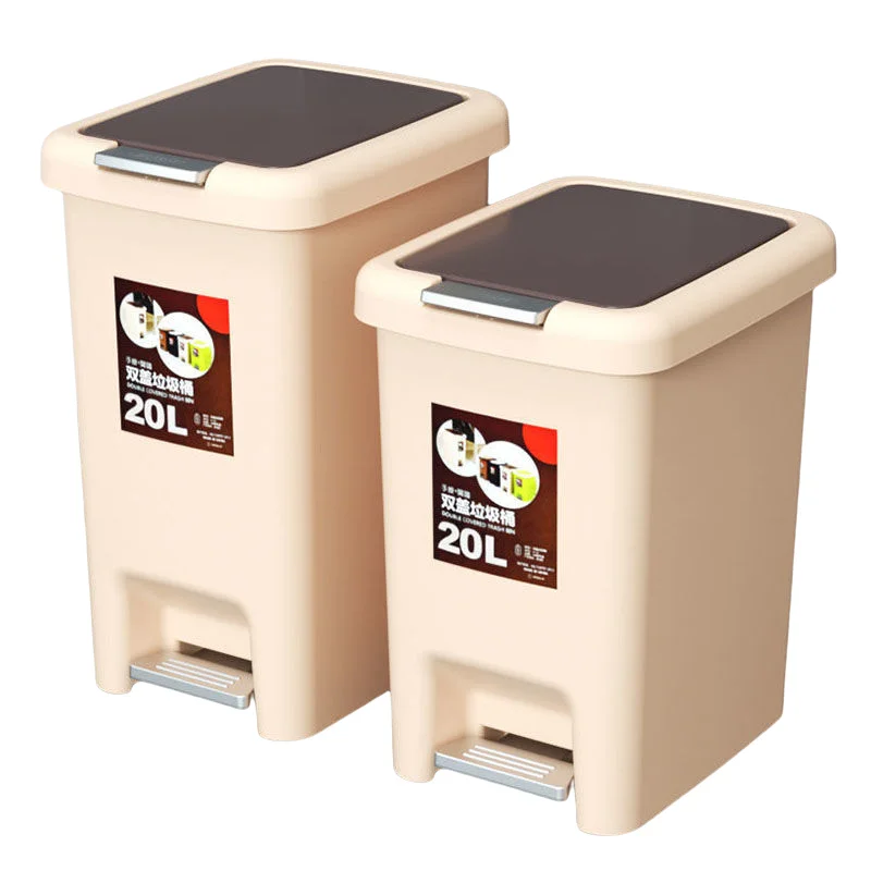 Bathroom Large Trash Can with Cover Foot Pedal Free 40 Garbage Bags Kitchen Trash Bin Home Organization Storage 8L/10L