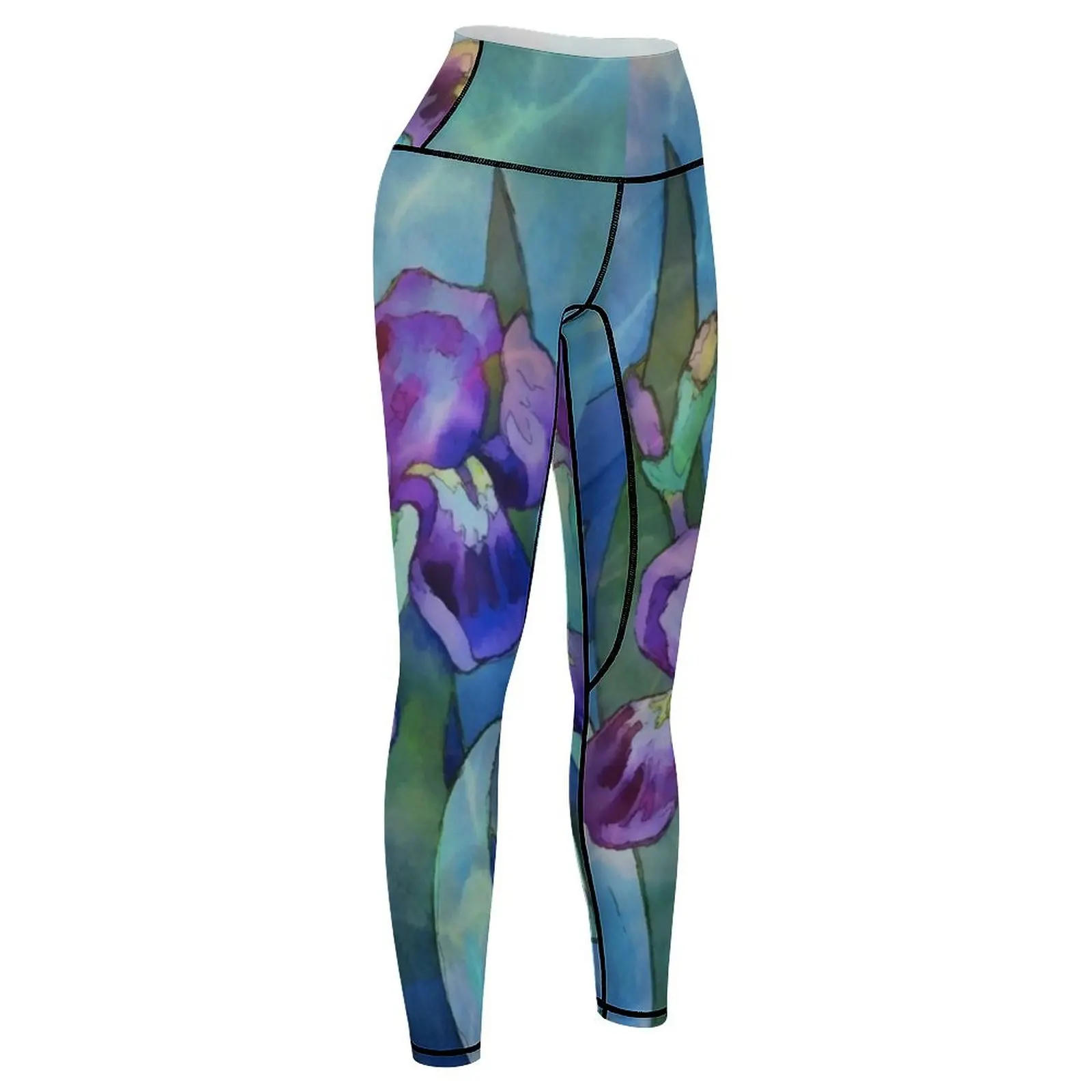 Irises watercolor Leggings Fitness woman Pants sport sports for Womens Leggings