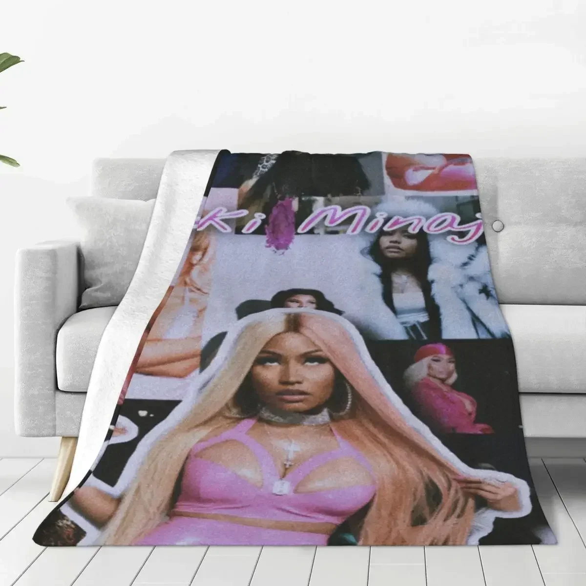 Nicki Minaj Singer Sexy Star Blanket Fleece Summer Breathable Lightweight Thin Throw Blanket for Home Travel Bedding Throws