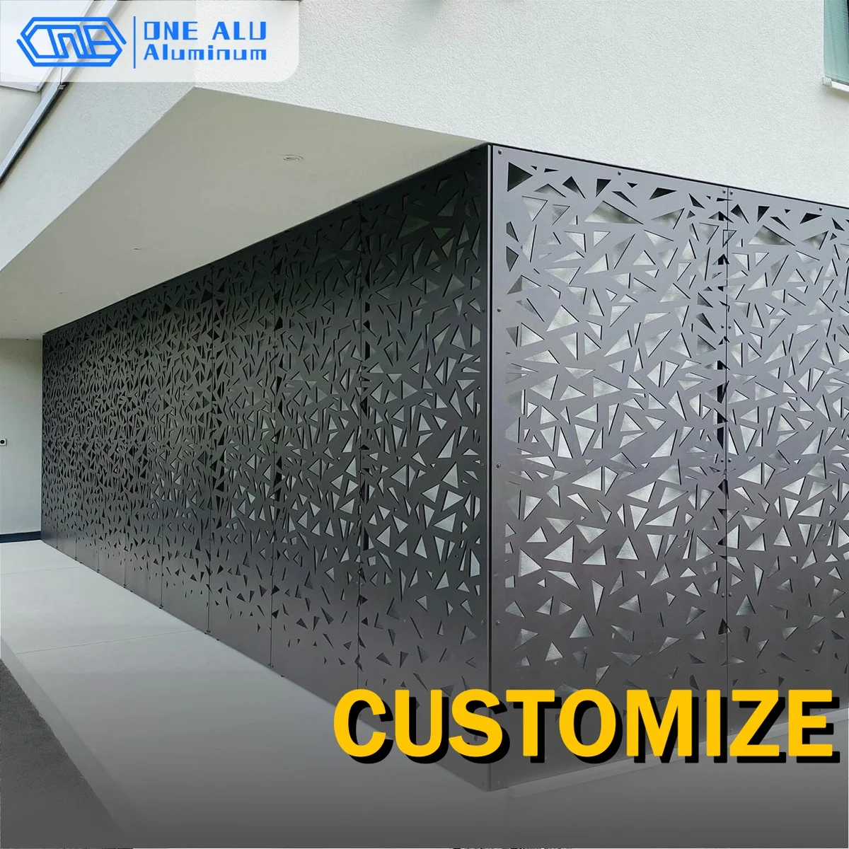 Laser Cut Aluminum Mesh Decorative Privacy Perforated Fence Panel Garden Yard Patio Backyard Villa Outdoor Modern Custom Steel