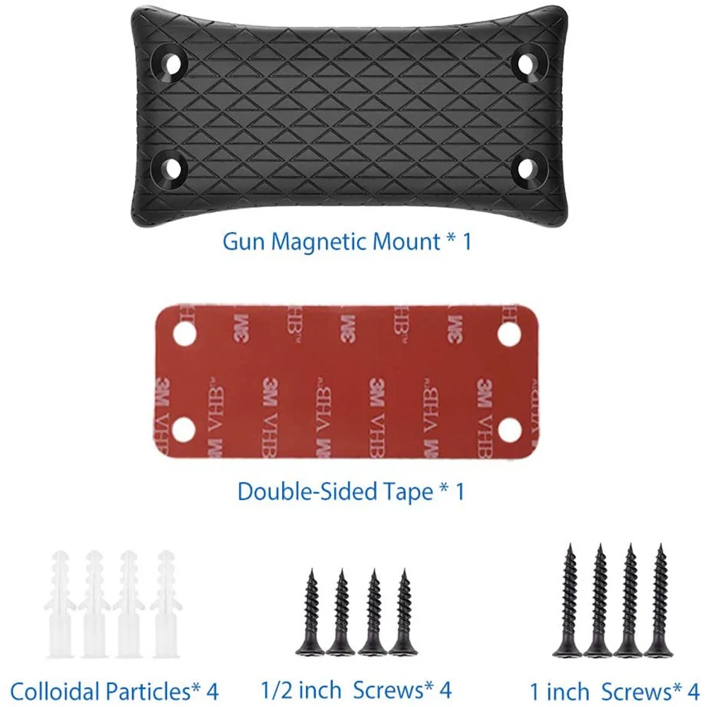 MAGORUI 50lbs Gun Magnet Mount Rubber Coated Fits Handguns Airguns Rifle Holder Magnetic Mount Holster