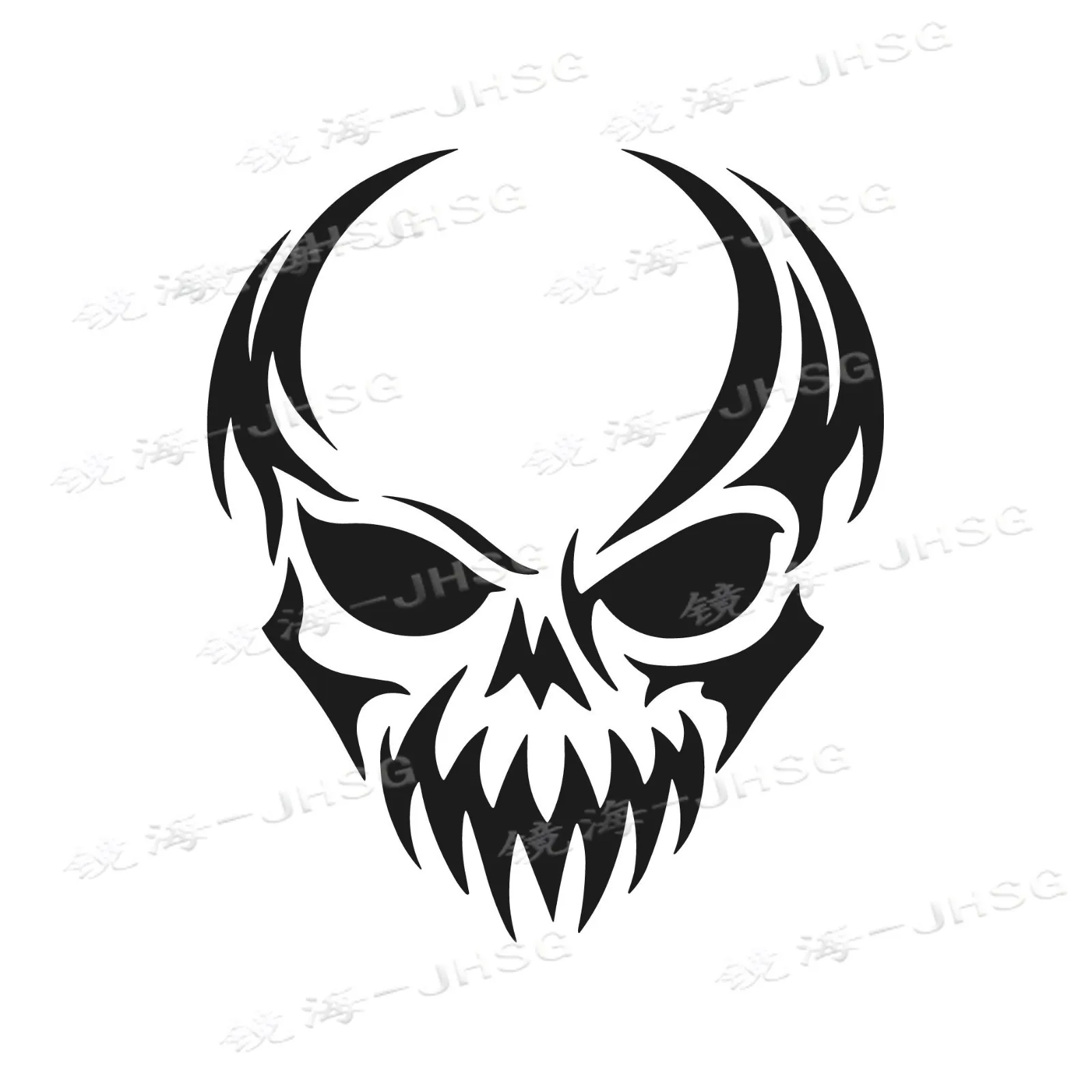 

Vinyl Sticker Notebook for Laptop - Tribal Skull Human Skull Decal