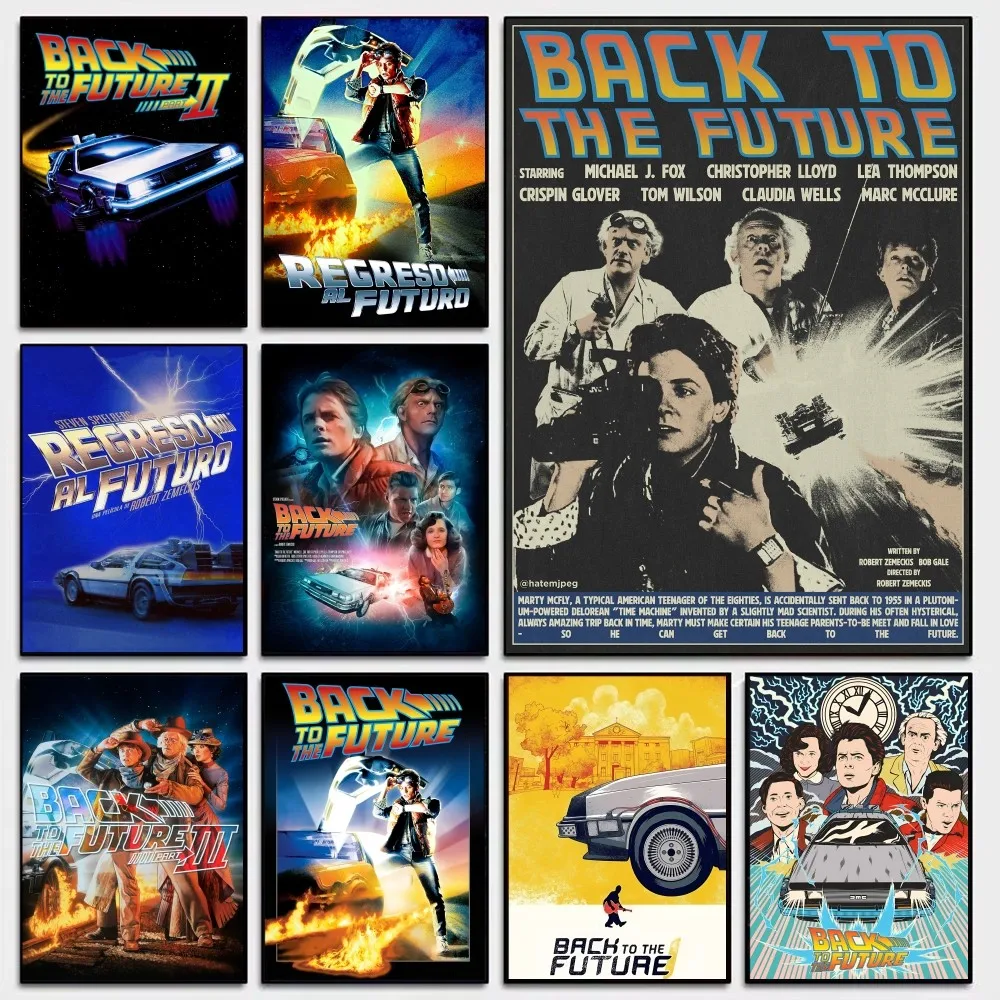 فيلم العودة إلى المستقبل ثلاثية أنيمي الملصقات لزجة يتوهم الجدار ملصق لغرفة المعيشة زخارف للحانات ديكور جدران الغرفة #1