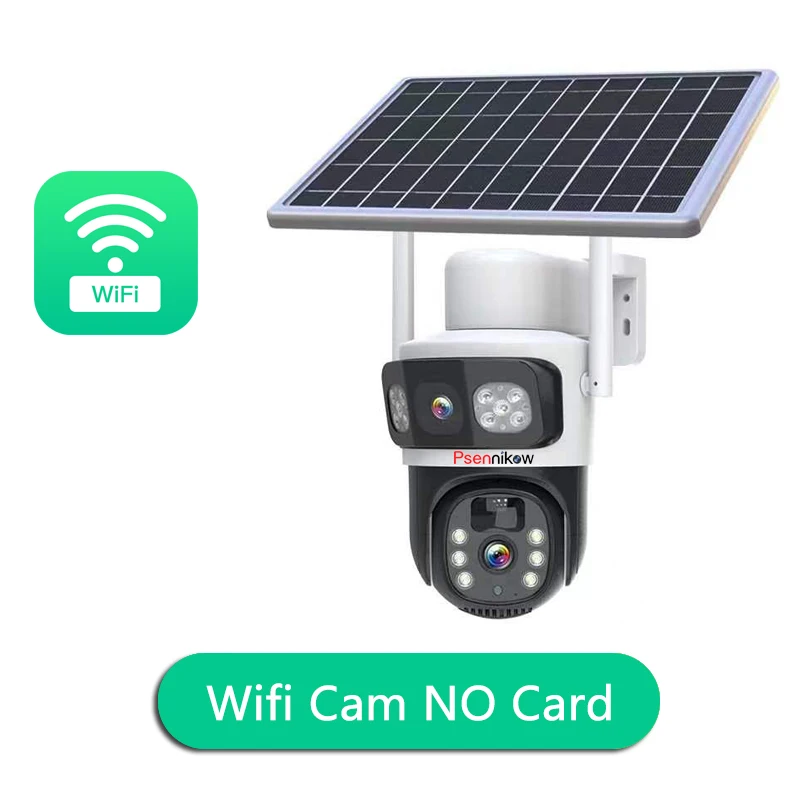 Dual Screen 4G Solar Night-Vision Outdoor 8MP Low Power Battery Wireless Dual Lens Security Protection Auto Tracking Camera