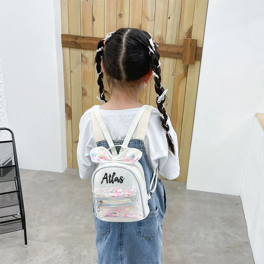 

Kids Backpack Can Be Embroidered Name Children's Kindergarten Small Size PU Snackbag Personalized Name Kids Birthday Gift Bags