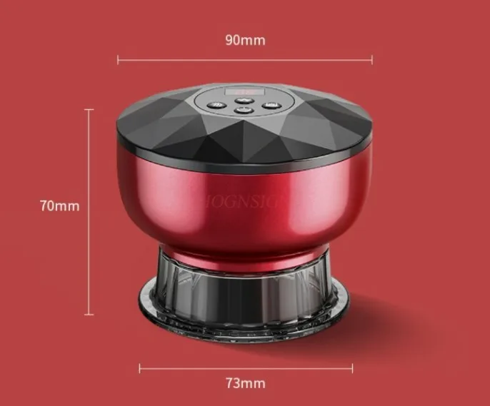 الحجامة الكهربائية، مدلك ديناميكي ذكي، أداة معالجة غوا شا 4 في 1 لتخطيط الضوء الأحمر مع 12 وضعًا لإجهاد التعب