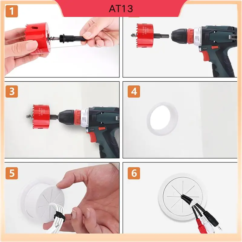 

AT13 8 Pack Wire Concealer For Wall Mounted TV, 2-3/8 Inch (60Mm Hole) TV Wall Wire Concealer, Wall Cable Management Kit