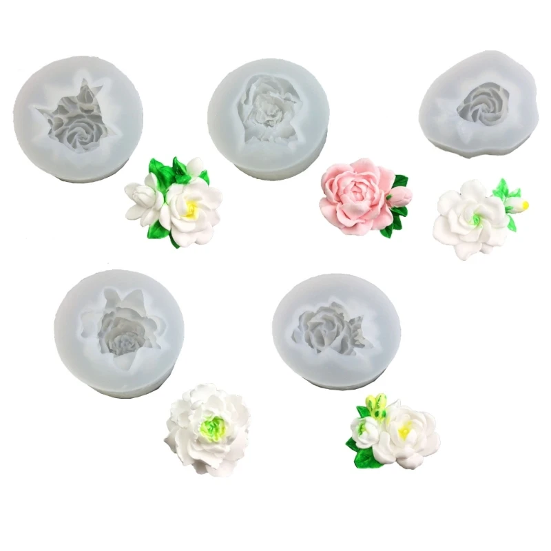 Gardenias Jasmine Silicone Flexible  Grade Mould Clay Resin Ceramics Candy