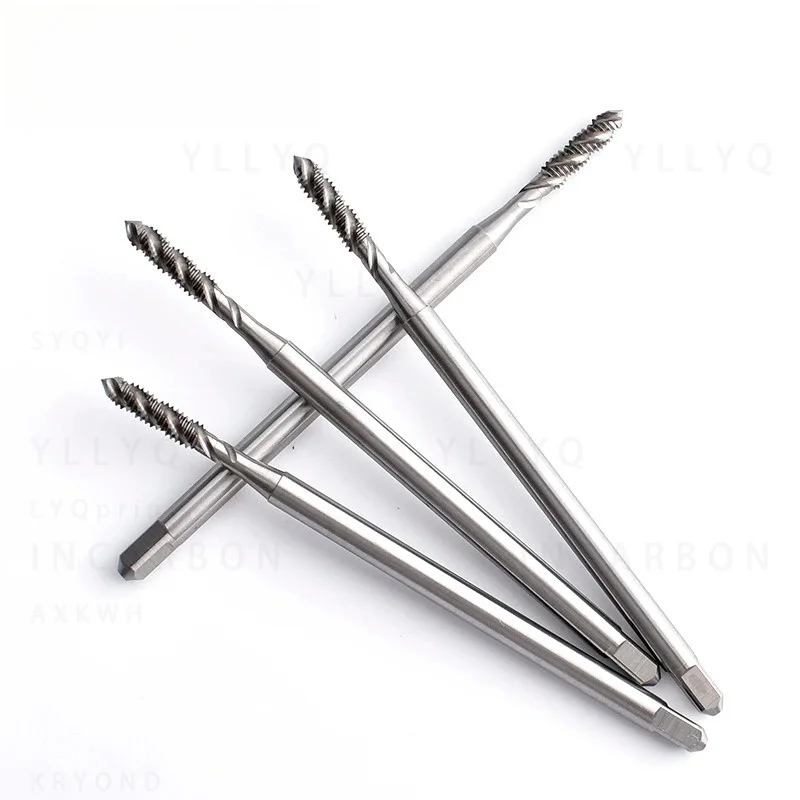 HSSE-M35 JIS Standard Long Shank 100MM Spiral Fluted Tap UNC 2-56 6-32 8-32 1/4 UNF 10-32 Machine Screw Thread Taps