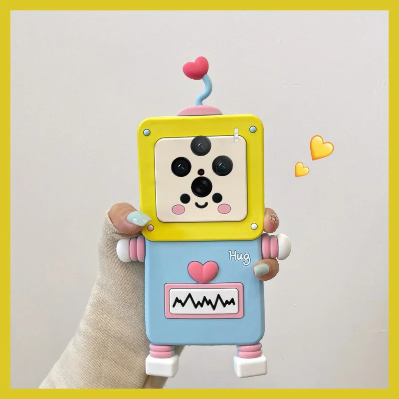 

Применимый мини-чехол для телефона vivo x200 pro x200ultra с милым рисунком робота