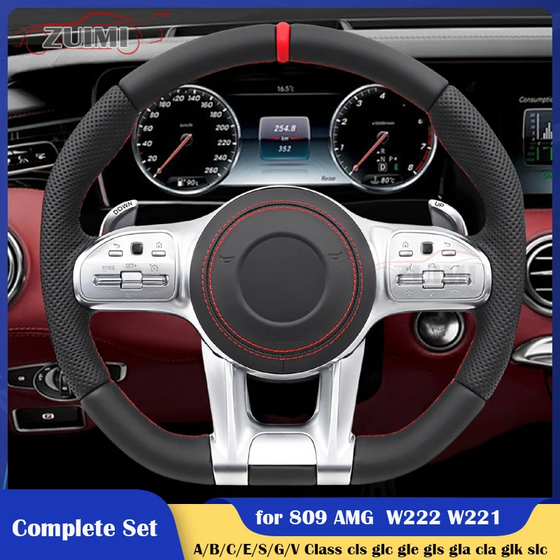 

Car Steering Wheel for Mercedes Benz 809 AMG W213 W221 W222 W464 Class GTR G350 G63 G65 G500 GLE53 GLE63S GLC43 GLA45 GLA35