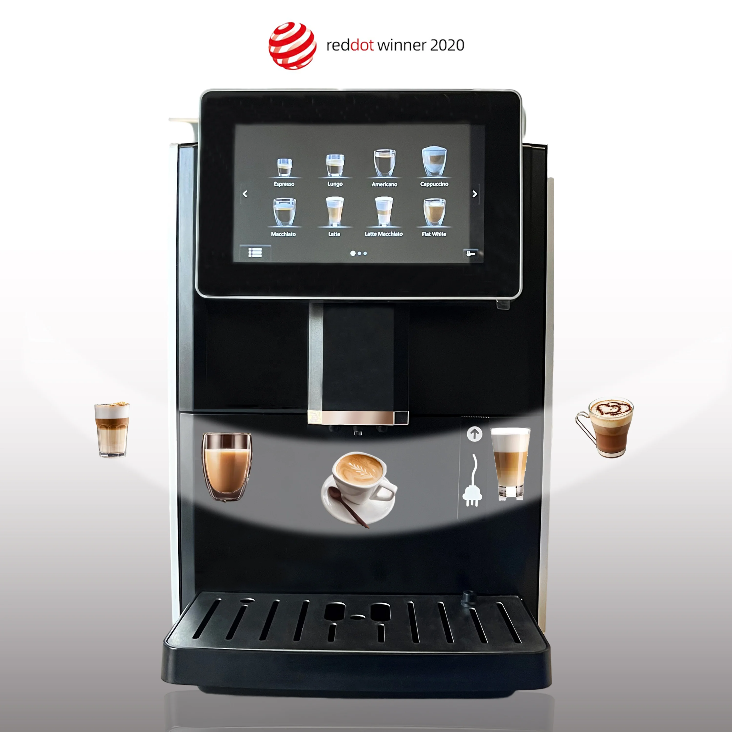 

Professional Fully Automatic Commercial Espresso Coffee Maker Machine Electric Stainless Steel Housing French German Languages